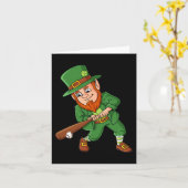 Baseball St Patricks Day Leprechaun Hitter Batter Karte (Gelbe Blume)