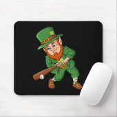 Baseball St Patricks Day Leprechaun Hitter Batter Mousepad (Mit Mouse)