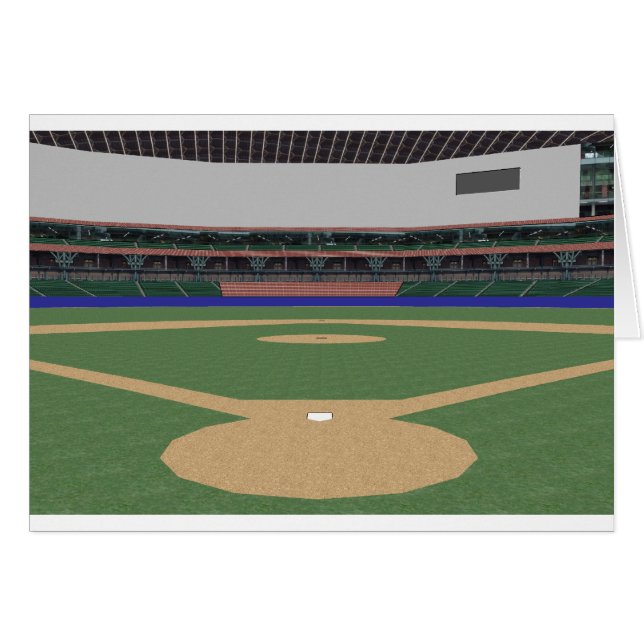 Baseball-Stadion: Modell 3D: (Vorderseite (Horizontal))
