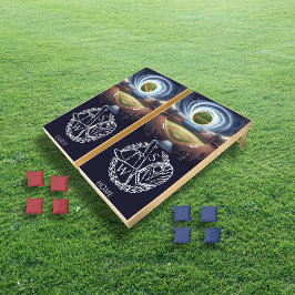 Baseball Stadium Monogram Initial Typografy