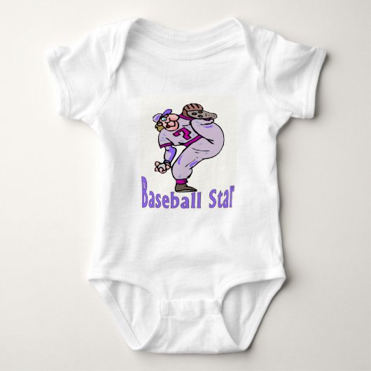 Baseball Star Baby Strampler (Vorderseite)