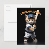 Baseball-Star-Kätzchen Postkarte (Vorne/Hinten)