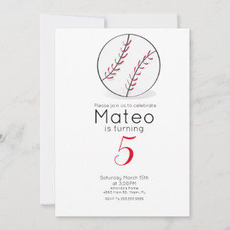 Baseball Stars Birthday Party Einladung