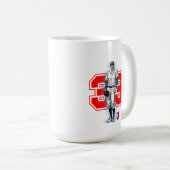 Baseball Stars & Stripes | #15 Klassischer Becher Kaffeetasse (VorderseiteRechts)