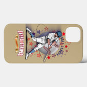Baseball Stars & Stripes | Case-Mate iPhone Hülle (Rückseite (Horizontal))
