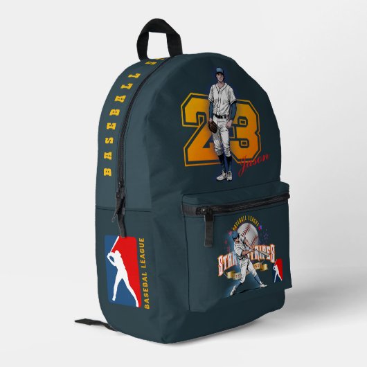 Baseball Stars & Stripes (D. mode) |  Bedruckter Rucksack (Rückseitige Ecke links)