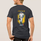 Baseball Stars & Stripes (D. mode) | Men Tri-Blend Shirt (Rückseite)