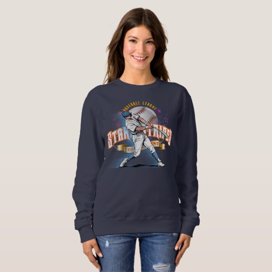Baseball Stars & Stripes (D. mode) | Women  Sweatshirt (Vorne ganz)