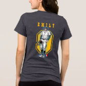 Baseball Stars & Stripes (D. mode) | Women Tri-Blend Shirt (Rückseite)