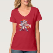 Baseball Stars & Stripes (D. mode) | Women V-Neck T-Shirt (Vorderseite)