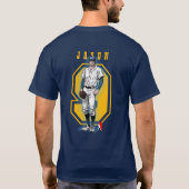 Baseball Stars & Stripes (Dark mode) | Aldult T-Shirt (Rückseite)