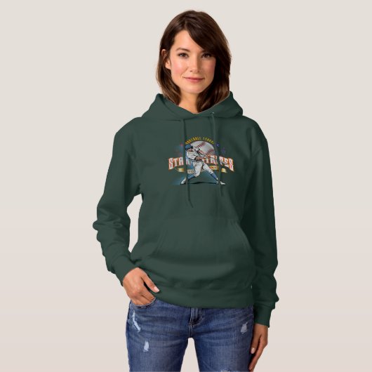 Baseball Stars & Stripes (Dark mode) | Women Hoodie (Vorne ganz)