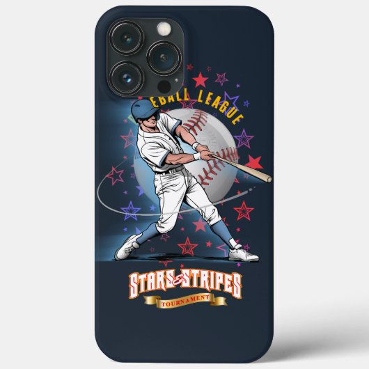 Baseball Stars & Stripes (Dunkler Modus) | Case-Mate iPhone Hülle (Rückseite)