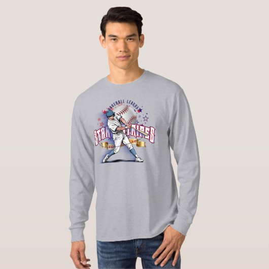 Baseball Stars & Stripes | Men Long Sleeve T-Shirt (Vorne ganz)