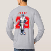 Baseball Stars & Stripes | Men Long Sleeve T-Shirt (Rückseite)