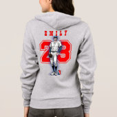 Baseball Stars & Stripes | Women Full-zip Hoodie (Rückseite)