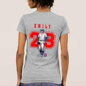Baseball Stars & Stripes | Women Slim fit T-Shirt (Rückseite)