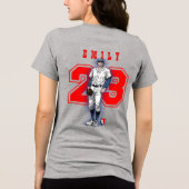 Baseball Stars & Stripes | Women Tri-Blend Shirt (Rückseite)