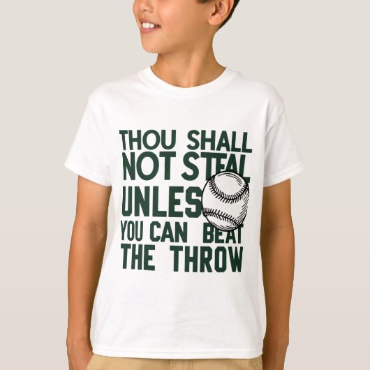 Baseball Stealing Spaß Shirt (Vorderseite)