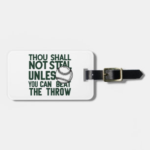 Baseball Stealing Spaß Shirt Gepäckanhänger