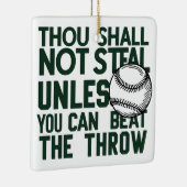 Baseball Stealing Spaß Shirt Keramikornament (Rechts)