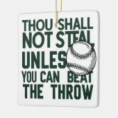 Baseball Stealing Spaß Shirt Keramikornament (Links)