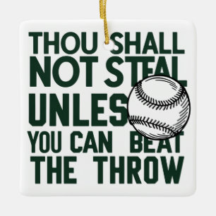 Baseball Stealing Spaß Shirt Keramikornament