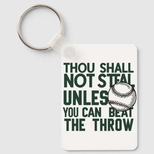 Baseball Stealing Spaß Shirt Schlüsselanhänger (Vorderseite)