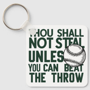 Baseball Stealing Spaß Shirt Schlüsselanhänger
