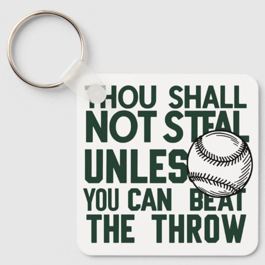 Baseball Stealing Spaß Shirt Schlüsselanhänger (Vorderseite)
