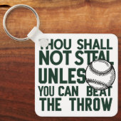 Baseball Stealing Spaß Shirt Schlüsselanhänger (Vorderseite)