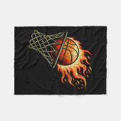 Baseball steht in Flammen Fleecedecke (Vorderseite (Horizontal))
