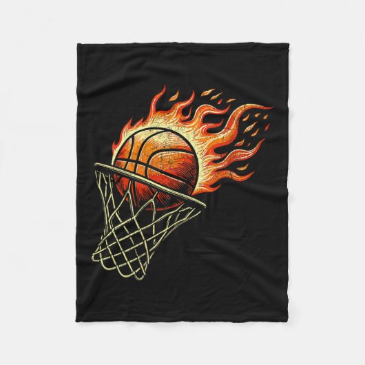 Baseball steht in Flammen Fleecedecke (Vorderseite)