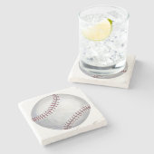 Baseball Steinuntersetzer (Seitenansicht)