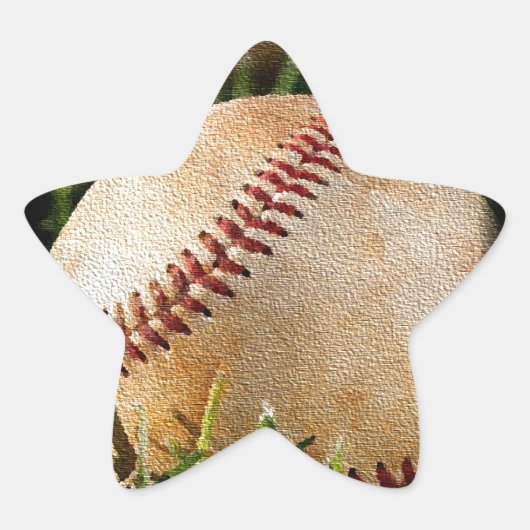 Baseball Stern-Aufkleber (Vorderseite)