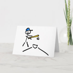 Baseball Stick Figure Feiertagskarte