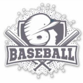 Baseball-Sticker Aufkleber (Vorderseite)