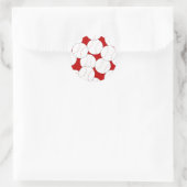Baseball-Sticker Runder Aufkleber (Tasche)
