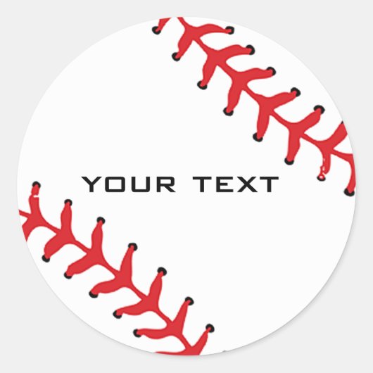 Baseball-Sticker Runder Aufkleber (Vorderseite)