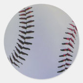 Baseball-Sticker Runder Aufkleber (Vorderseite)