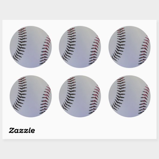 Baseball-Sticker Runder Aufkleber (Blatt)