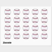 Baseball-Sticker Runder Aufkleber (Blatt)
