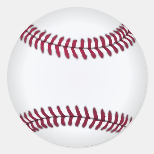Baseball-Sticker Runder Aufkleber (Vorderseite)