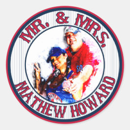 Baseball-Stickers-Umschlag Aufklebers-HOWARD Runder Aufkleber