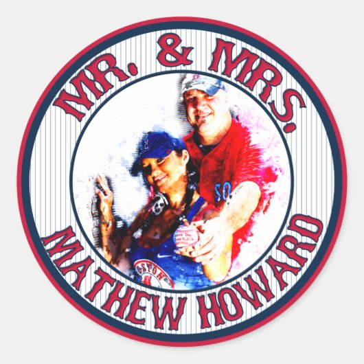 Baseball-Stickers-Umschlag Aufklebers-HOWARD Runder Aufkleber (Vorderseite)