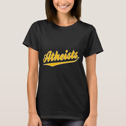 Baseball-Stil-Team Atheist T-Shirt (Vorderseite)