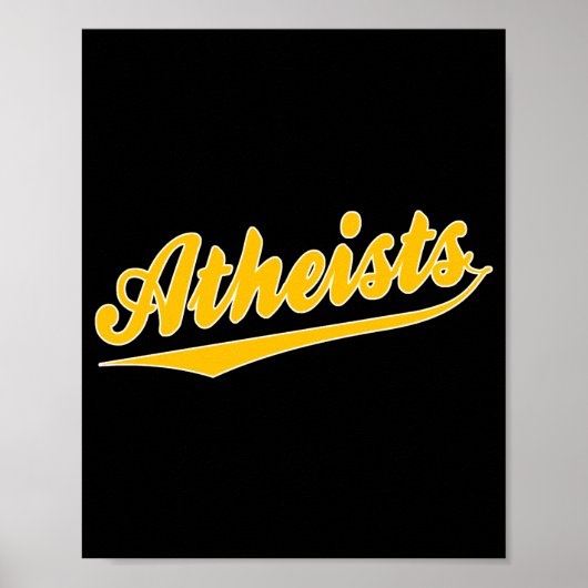 Baseball-Stil-Team-Atheist-T-Shirt Poster (Vorne)