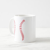 Baseball Stitch Kaffeetasse (Vorderseite Links)