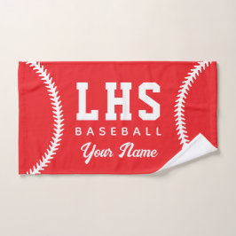 Baseball Stitches Custom Sport Towel Team Initials Handtuch