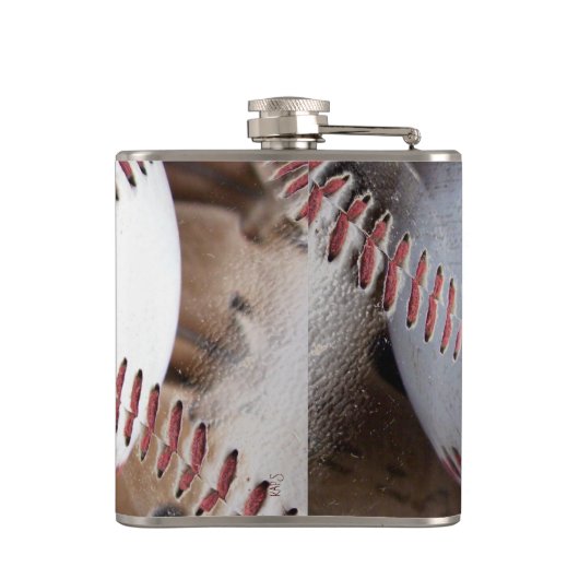 Baseball-Stitches Flachmann (Rückseite)